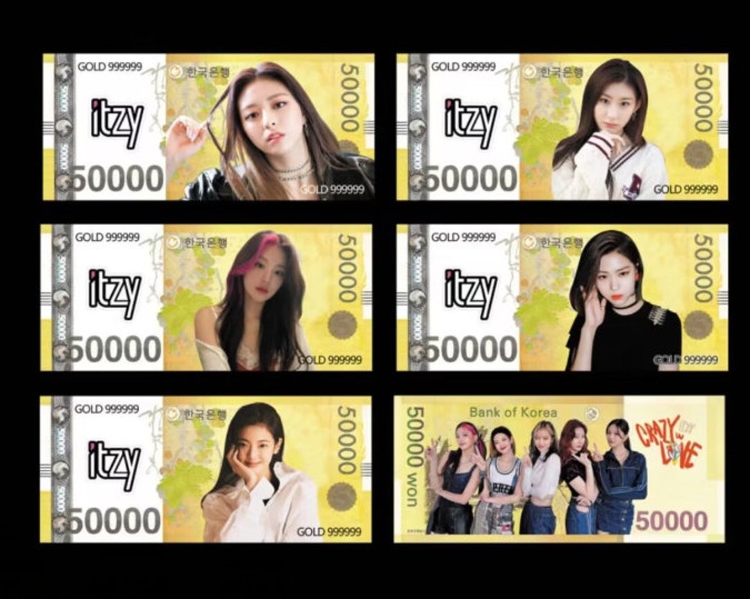 Itzy Sticky Notes ITZY: 24k South Korean Won Gold Note - Etsy