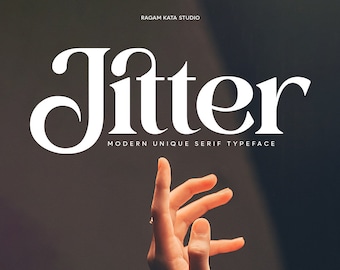 JItter - Retro Serif-lettertype, elegant lettertype, Canva-lettertype, modern lettertype, Boho-lettertype, logo-lettertype, groovy lettertype, silhouetlettertype