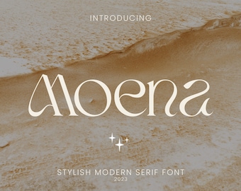 Moena - Retro Serif-lettertype, elegant lettertype, Canva-lettertype, modern lettertype, Boho-lettertype, logo-lettertype, groovy lettertype, silhouetlettertype