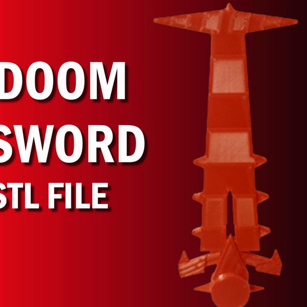 DOOM Eternal Crucible Blade Night Sentinel Sword Handmade Craft Gamer Gift STL File