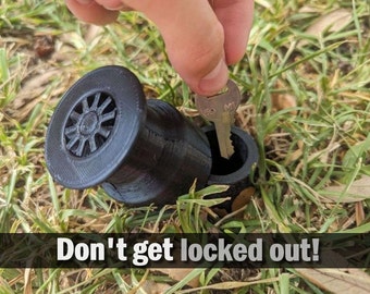 Realistic Sprinkler Key Hider/Holder, Water Resistant, Protection from Garden Yard Soil & Rain, Key and Cash Storage
