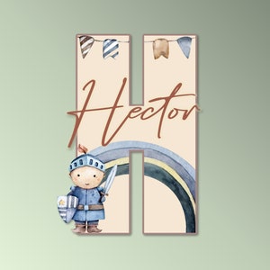Letrero de madera con nombre de Knight para guardería, decoración de habitación de niño, placa con nombre de bebé, regalos personalizados para bebé, letrero con nombre de bebé de hospital, decoración de habitación con arcoíris