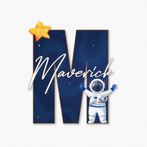 Signo de nombre de madera con letras para guardería, decoración de habitación espacial, placa con nombre de niño o niña, regalos de signo de nombre personalizados para hospital