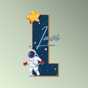 Signo de nombre de madera con letras para guardería, decoración de habitación espacial, placa con nombre de niño o niña, regalos de signo de nombre personalizados para hospital