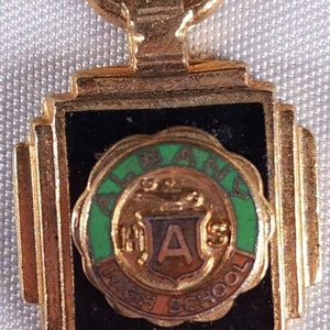 Antique Albany Georgia High School Vintage Graduation Pin Charm image 1