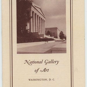 1951 National Gallery of Art Washington DC Booklet Tourist Map Broschüre