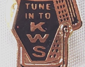 Shriners Gizeh Tune In To KWS Ken Cares Microphone Radio Lapel Pin Pinback