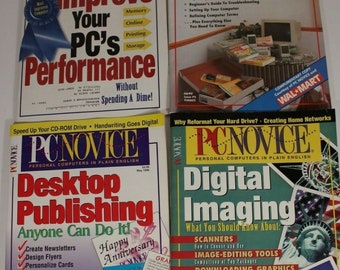 1996 PC Novice Magazine Lot 4 Vintage Retro Computing Lehranleitung