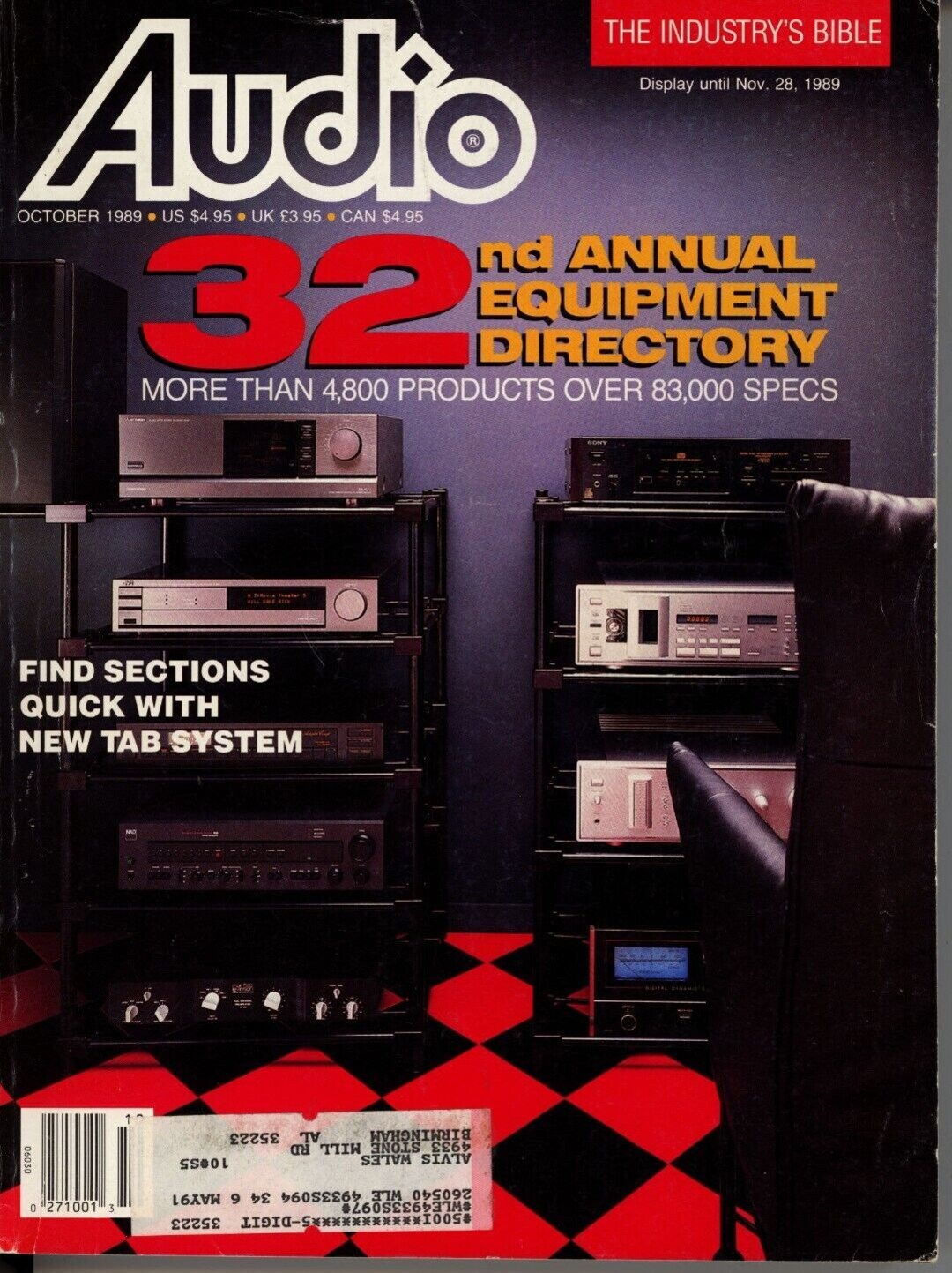 Audio Magazines Collection Audio Magazine 1989 Annual Equipment Directory Wynston Marsalis Hertz ...
