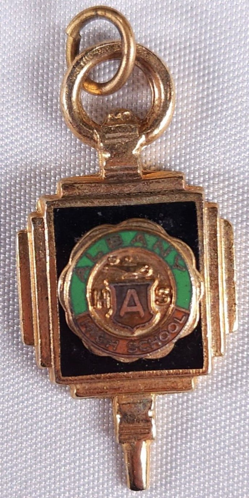 Antique Albany Georgia High School Vintage Graduation Pin Charm image 2