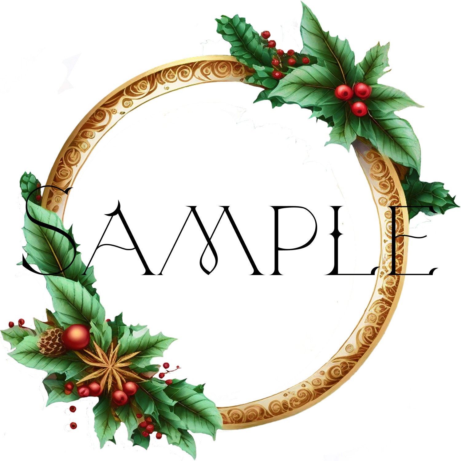 VTT Token Frames/Token Holly Wreath 2