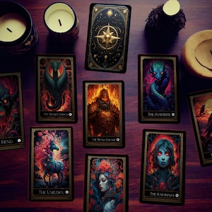 Pathfinder - Baraja Harrow reinventada con alineamiento y palos con cartas perdidas - Baraja física con envío personalizado