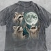 Three Raccoons Vintage Graphic T-shirts, Retro Raccoon Moon Tshirt, Raccoon Lovers, Funny Raccon Tee, Oversized Washed Tee, Raccoon Gifts