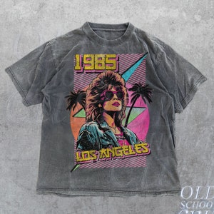 Los Angeles 1985 Retro T-Shirt, Vintage 90s LA Graphic Shirt, Washed Relaxed Shirt, Retro Unisex Graphic Shirts, Retro Gifts, Summer Shirts