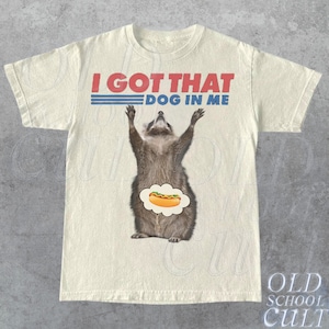 I Got That Dog In Me Retro T-Shirt, Funny Raccoon T-shirt, Raccoon Lover Gift, Hot Dog Vintage 90s Shirt, Raccoon Meme Shirt, Trending Shirt