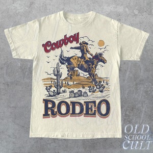 Rodeo 90s Graphic Cowboy T-Shirt, Vintage 2000s Graphic Western Shirt, Retro Cool Tee, Rodeo Relaxed Adult Unisex Shirt, Wild West Gift