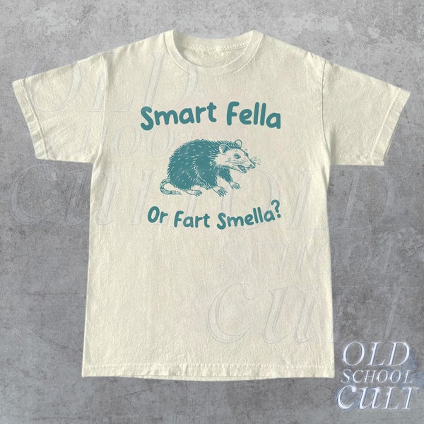 Smart Fella Or Fart Smella Vintage Style Shirt, Retro Funny Rat T Shirt, Weird T Shirt, Meme T Shirt, Crazy Rat Shirt, Relaxed Unisex Shirt