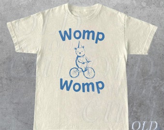 Womp Womp Grafik T-Shirt, Retro Unisex T-Shirt für Erwachsene, Dumme Bär T-Shirt, Meme T-Shirt, entspanntes Baumwoll-Shirt, lustige Geschenke für Freunde