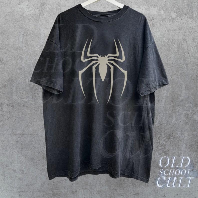 Vintage Spider Graphic Shirt, Pump Cover Spider Shirt, Retro Training Shirt, Spider Oversize, Retro Hero Shirt, Gift For Him Black