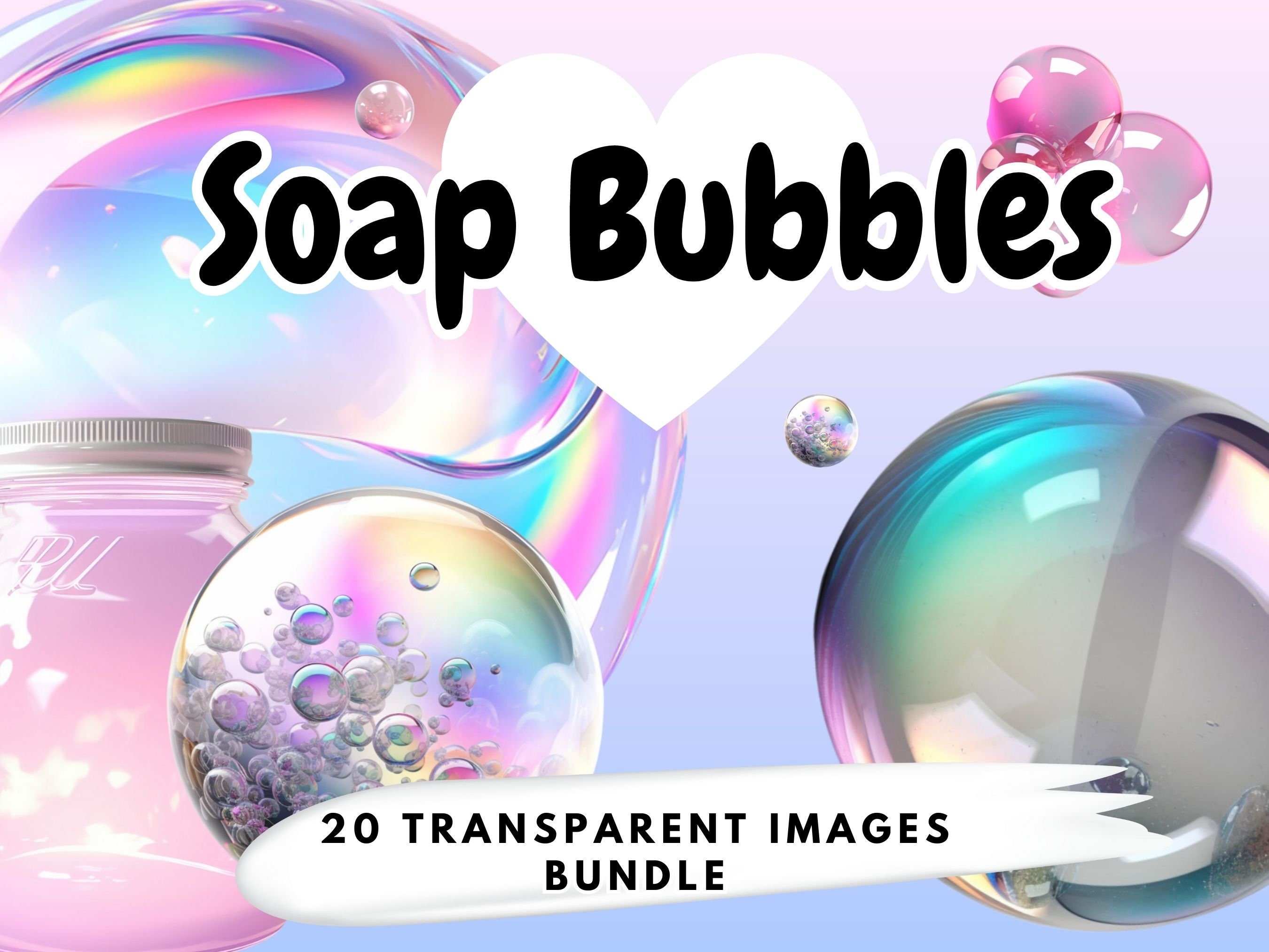 Clear Rainbow Bubbles Stickers