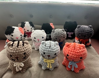Crochet Cat Plushie, handmade gift, crochet gift, kittens, crochet cat stuffed animals, tabby cat stuffed animals, baby gifts, custom cats