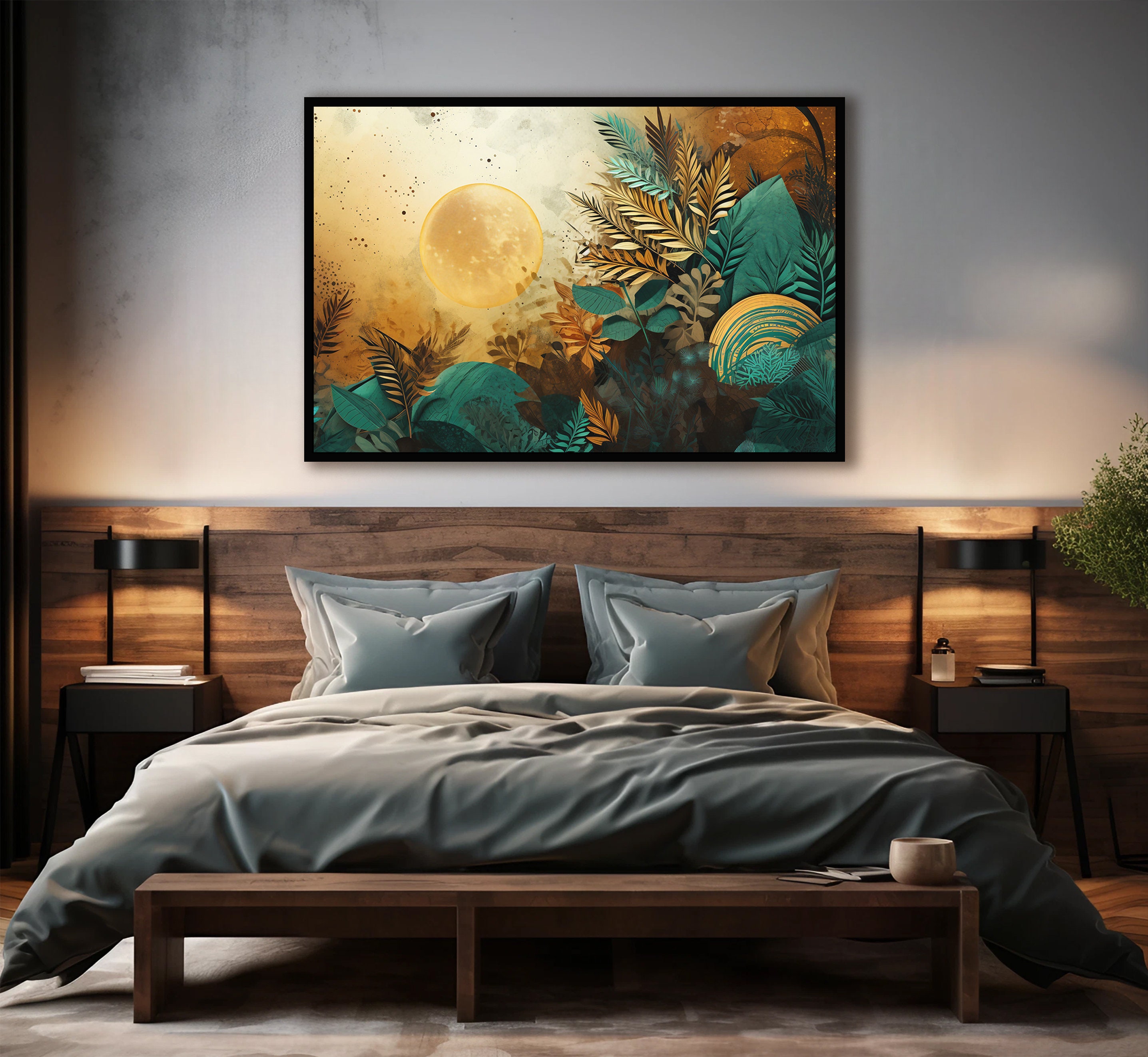 Picture of Abstract Wall Art, Nature Inspired Print, Bold Beautiful Color and ...