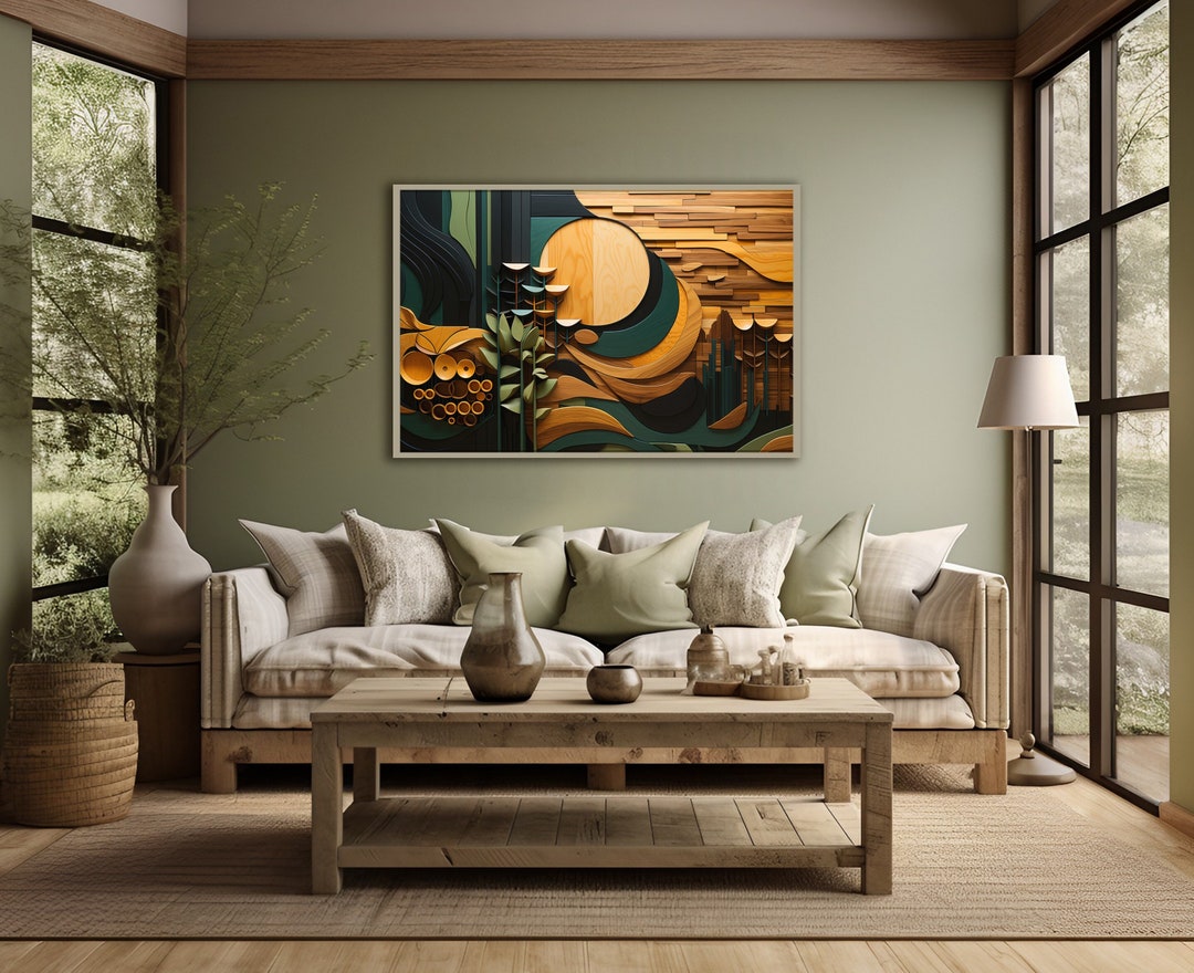 Image showcasing Abstract Wall Art, Nature Inspired Print, Bold Beautiful Wood Textures ...