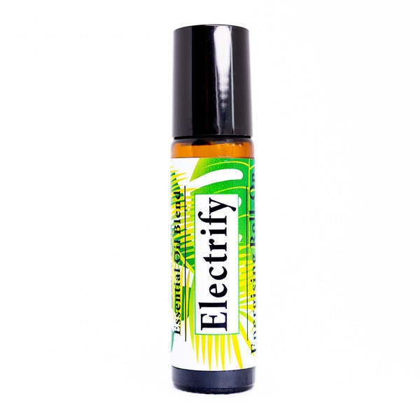 Electrify Energising Roll-On 100% Natural Pure Essential Oil Blend | Energy Boost Focus Concentration