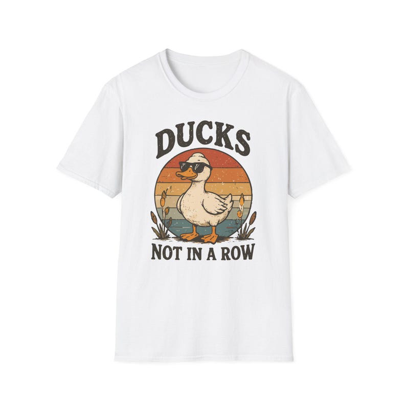 Ducks Not In A Row T-Shirt | Retro Duck Graphic Tee image 1