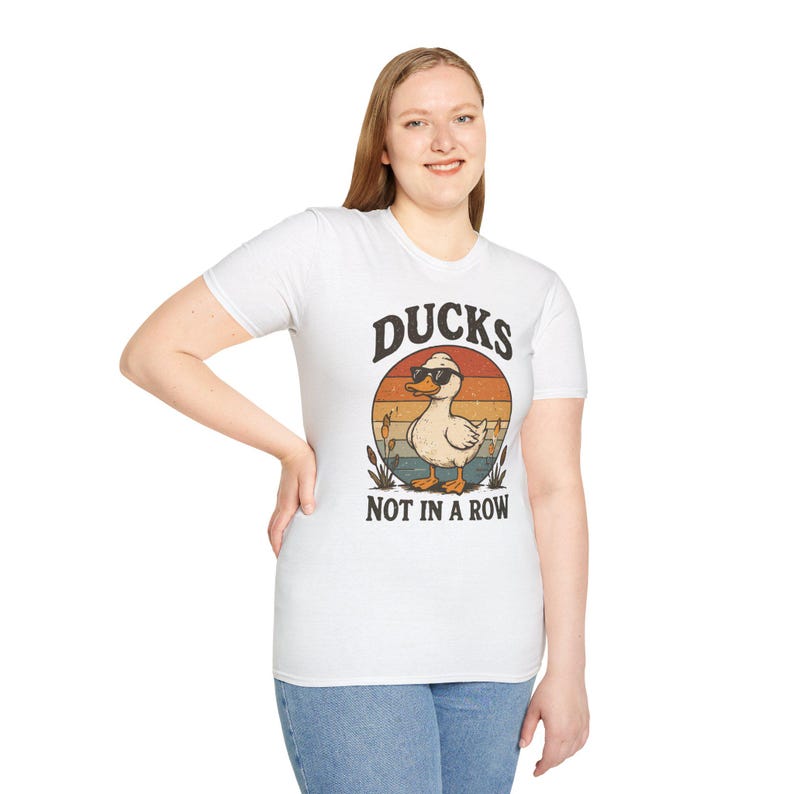 Ducks Not In A Row T-Shirt | Retro Duck Graphic Tee image 3