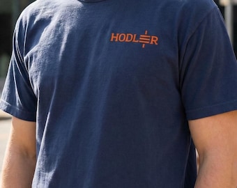 Comfort Colors Bitcoin Hodlers Chest Embroidery | Satoshi Hodler Embroidered Logo Unisex garment-dyed heavyweight t-shirt |