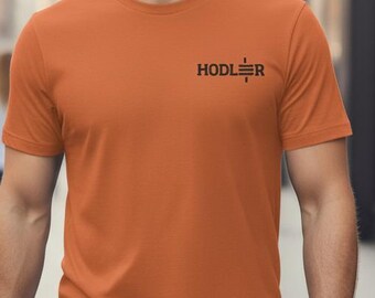Comfort Colors Bitcoin Art T-Shirt | Embroidered Satoshi HODLer Logo Shirt