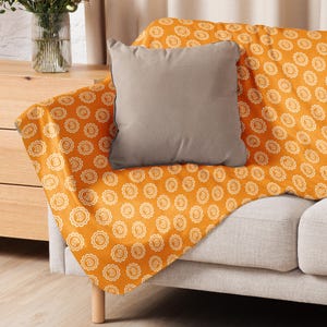Bitcoin Art Logo Pattern Sherpa Blanket: Crypto Enthusiast Home Decor