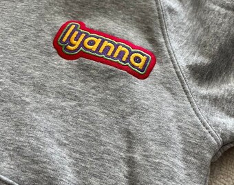 Personalized Name Embroidered Kids Fleece Hoodie