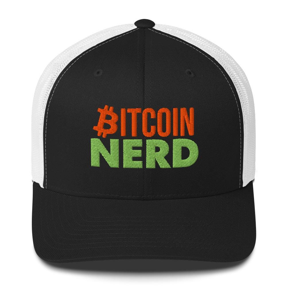 Casquette trucker brodée nerd Bitcoin - Casquette Crypto BTC - Etsy France