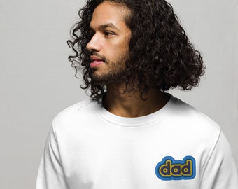 Nombre personalizado bordado regalo del día del padre para papá sudadera orgánica unisex