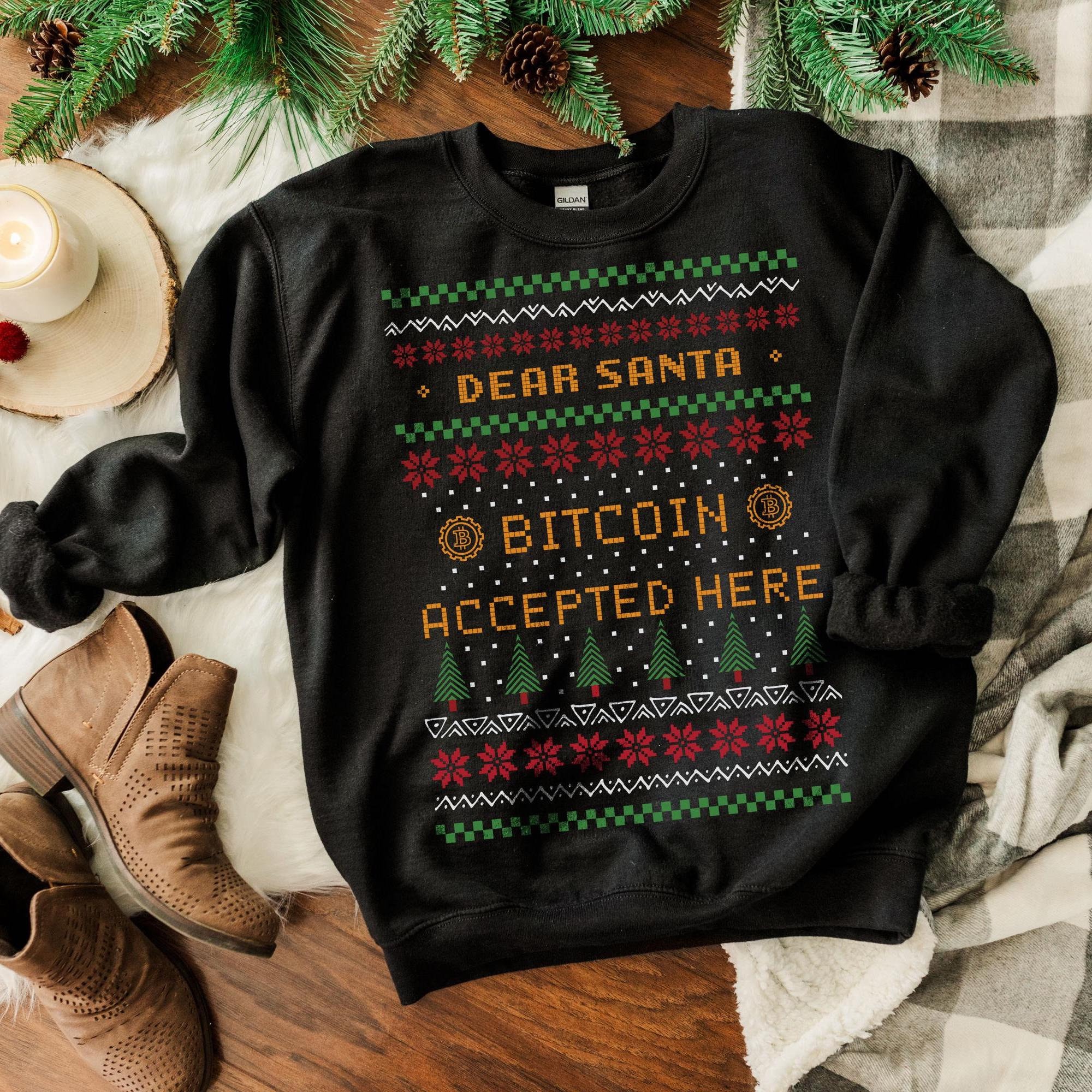 Bitcoin Funny Ugly Christmas Sweater | Crypto Hodler Holiday Sweatshirt -  Etsy