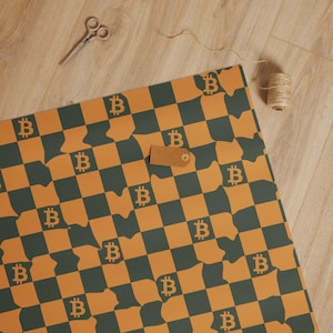 Bitcoin Art Birthday Event Christmas Holiday Gift Wrapping Paper