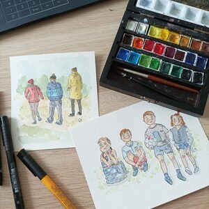 Véritables aquarelles personnalisées à partir de vos photos