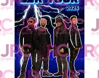 Design personalizzato per maglietta del concerto del tour B2K PNG