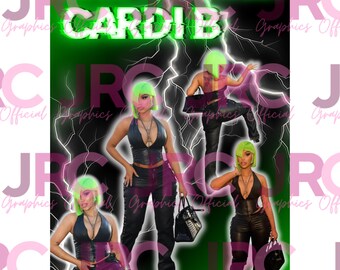Cardi B - Design della maglietta del Little Miss Drama Tour PNG