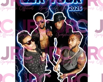 Design personalizzato per maglietta del concerto del tour B2K PNG