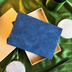 Premium Sea Blue A5 Notebook Made From Bamboo | PU Vegan Leather | 100 gsm Bamboo Paper 128sheets/256pages | Journal | Art | |PRE-ORDER