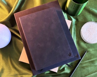 Premium Midnight Black A4 & A5 Sketchbook and Notebook Made From Bamboo / PU Vegan Leather / 128sheets/256pages / Sketch / Art / PRE-ORDER