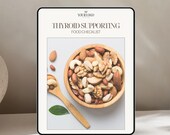 Thyroid-Supporting Food Checklist Guide | Nutrition & Health Coach Editable Canva Template