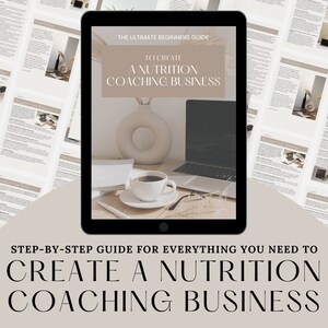 Ernährungs-Coach Business Start Up Guide | Ernährung Business Template | Ernährungs-klienten-Formulare | Digitaler Planer | Ernährung Downloads