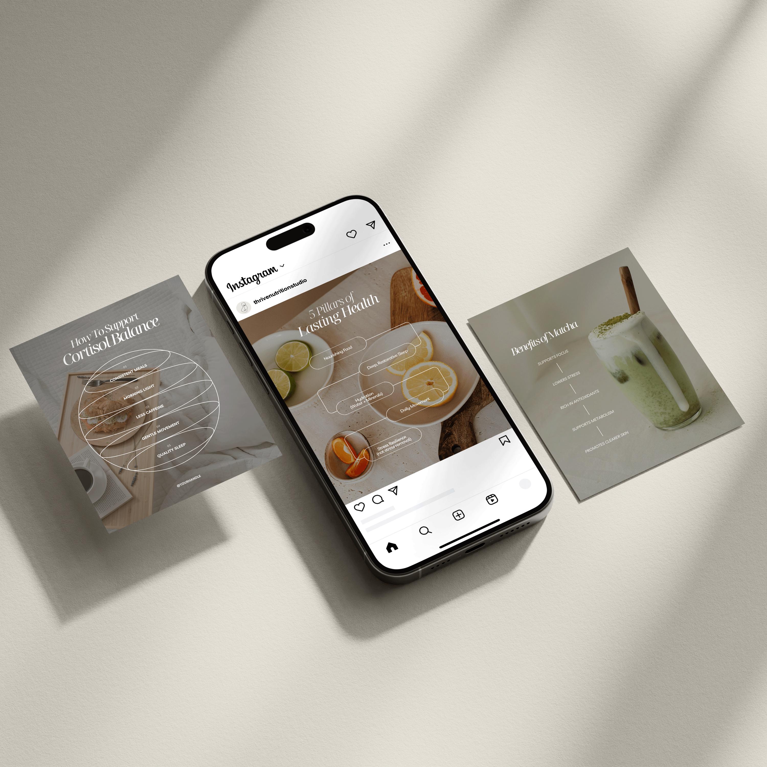 100+ Nutrition & Wellness Coach Canva Templates | Editable Social Media ...