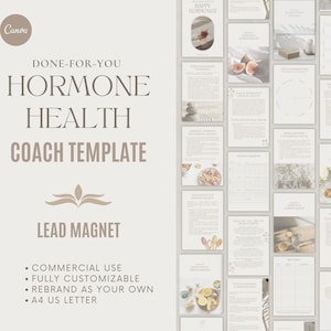 Hormone Health Nutrition Coaching Guide Template | Menopause and Wellness Guide | Gut Health | Commercial Use Lead Magnet