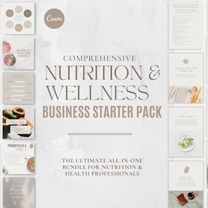 Nutrition Business Starter Pack: Canva Templates, Client Forms (Digital Download)