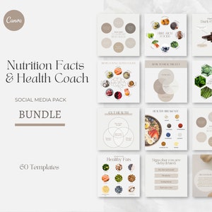 Modèle Instagram sur la nutrition : publications sur toile Coach santé (téléchargement numérique)